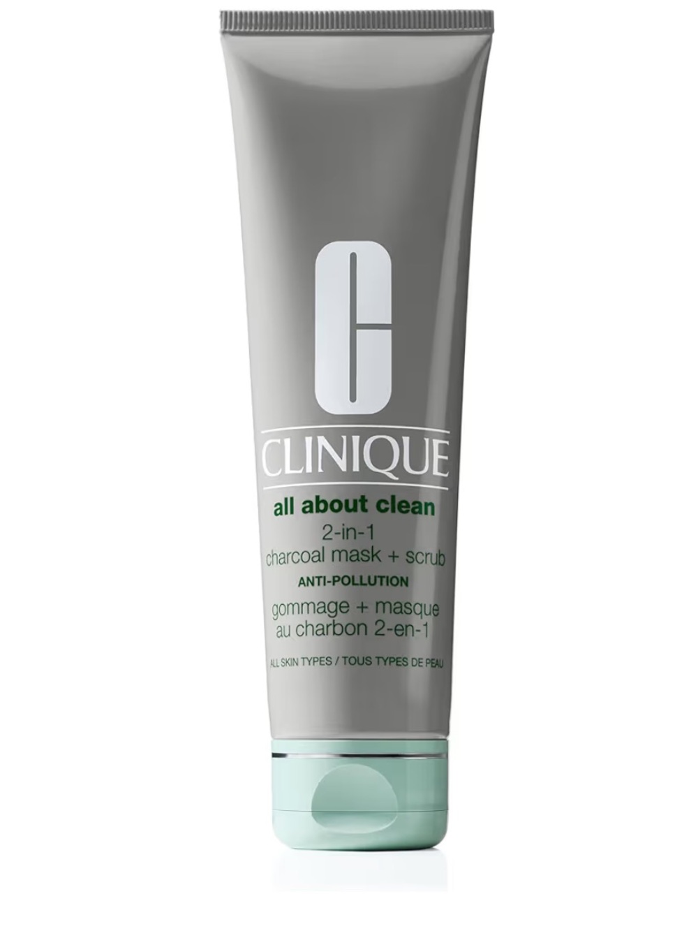 NWT Clinique All About Clean 2-in-1 Charcoal Mask & Scrub 3.4 oz / 100 ml